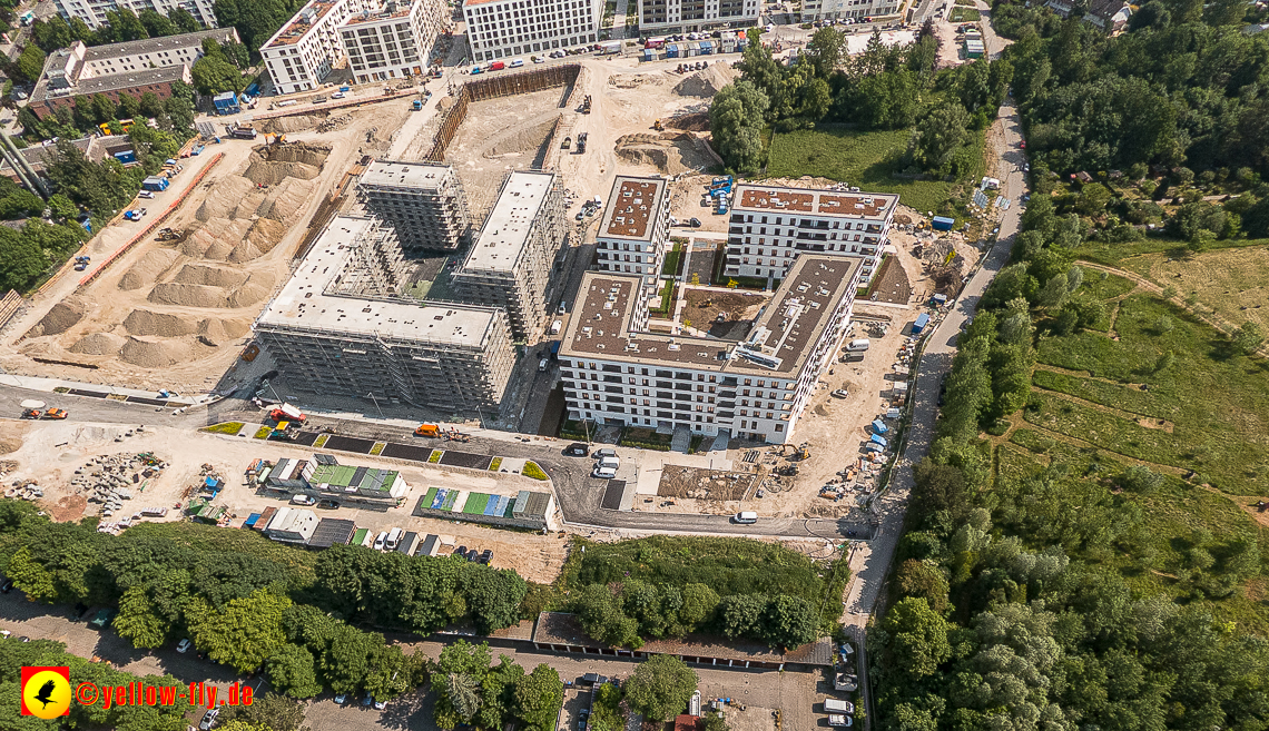 07.06.2023 - Aktuelle Luftbilder aus dem Alexisquartier und Pandion Verde in Neuperlach in München